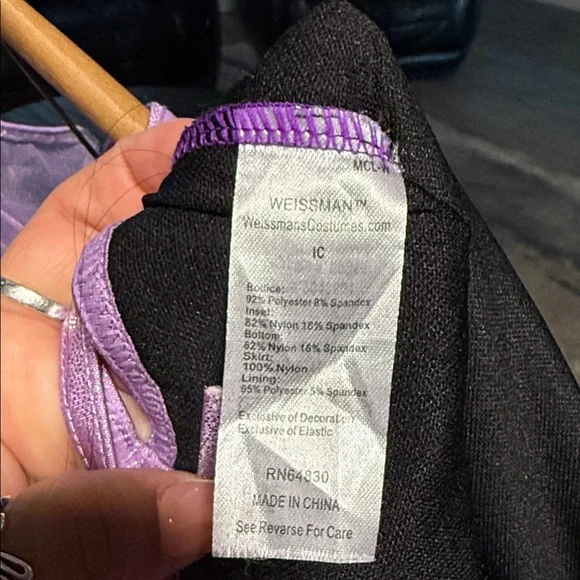 Glittery Lilac Kids Dance Costume - Picture 4 of 4